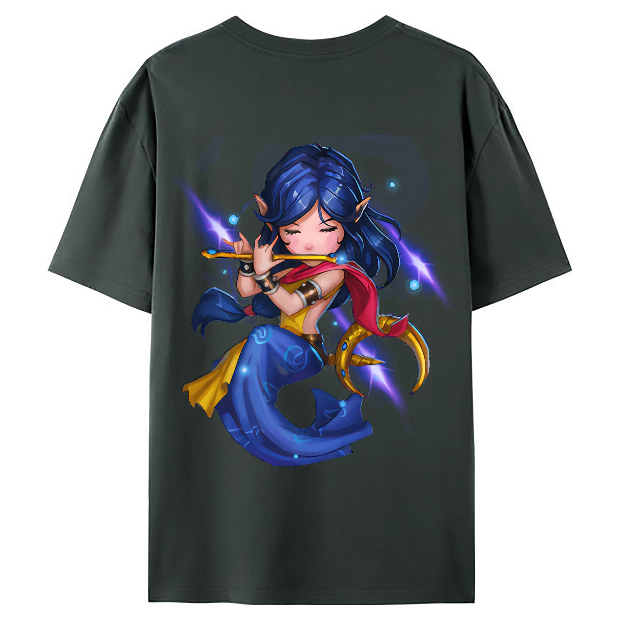 （画像用） リーグ・オブ・レジェンド League of Legends LOL 綿100％ メンズ半袖Tシャツ（バックプリント） 通気性